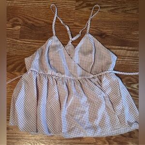 Urban Outfitters Gingham Top Size Small